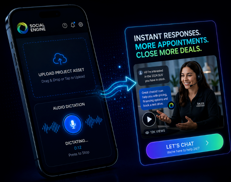 Website content scanning scanner transforming new text posts automatically into structured video templates